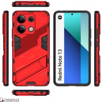 Smūgiams atsparus dėklas su kojele -raudonas (Xiaomi Redmi Note 13 Pro 5G/Poco X6 5G) Smūgiams atsparus dėklas su kojele -raudonas (Xiaomi Redmi Note 13 Pro 5G/Poco X6 5G)